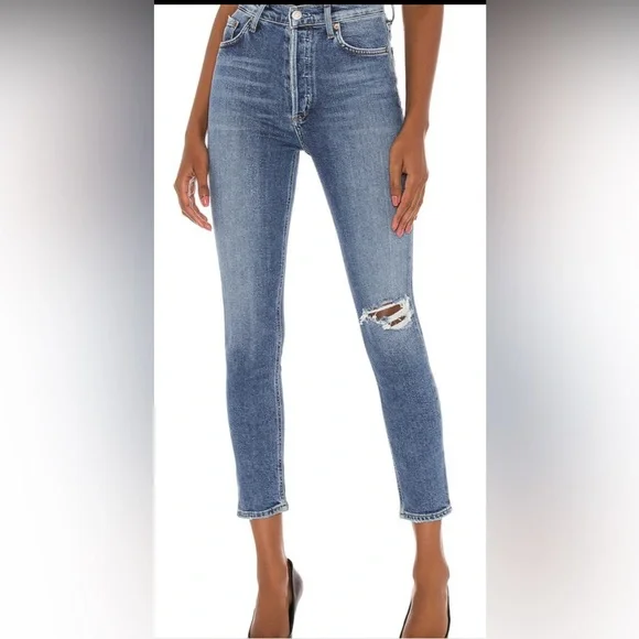 Agolde Nico High Rise Slim in Shoreline, size 31 - Picture 1 of 11